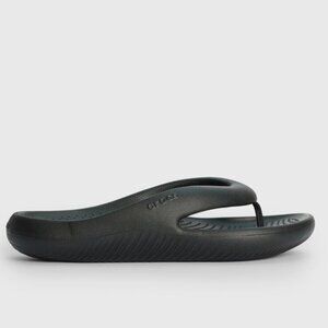Crocs- Unisex Everyday Black Mellow Recovery Flip Flops Shoes Men 6 Women 8